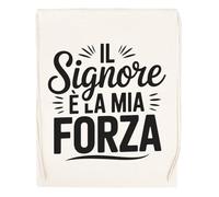 Capzy Il Signore È La Mia Forza Bicchiere Birra Tazza Sac à Provisions Réutilisable Shopping Bag Beige