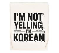 Capzy Im Not Yelling Im Korean Sac à Provisions Réutilisable Shopping Bag Beige