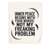 Capzy Inner Peace Begins With Four Words Sac à Provisions Réutilisable Shopping Bag Beige