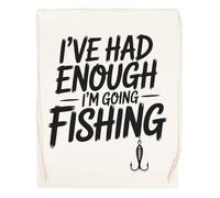 Capzy Ive Had Enough - Im Going Fishing Sac à Provisions Réutilisable Shopping Bag Beige