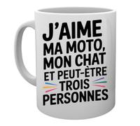 Capzy J’aime Ma Moto Mon Chat Et Peut-Être Un Verre Bière Agresser Tasse Tasse Mug Cup
