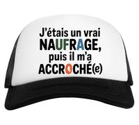 Capzy J’étais Un Vrai Naufrage Puis Il M’a Accroché(E) Un Verre Bière Agresser Tasse Casquette De Baseball Unisexe Enfants Blanche Et Noire Baseball Cap Unisex Kids Black White