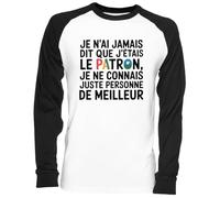 Capzy Je N’AI Jamais Dit Que J’étais Le Patron Je Ne Blanc Unisex Baseball T-Shirt Mens Womens Baseball
