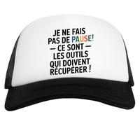Capzy Je Ne Fais Pas De Pause - Ce sont Les Outils Qui Un Verre Bière Agresser Tasse Casquette De Baseball Unisexe Enfants Blanche Et Noire Baseball Cap Unisex Kids Black White