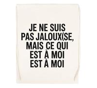 Capzy Je Ne Suis Pas Jalouxse Mais Ce Qui Est À Moi Est À Moi Un Verre Bière Agresser Tasse Sac à Provisions Réutilisable Shopping Bag Beige