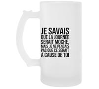 Capzy Je Savais Que La Journée Serait Moche Mais Je Ne Pensais Un Verre Bière Agresser Tasse Chope À Biere Beer Mug