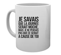 Capzy Je Savais Que La Journée Serait Moche Mais Je Ne Pensais Un Verre Bière Agresser Tasse Tasse Mug Cup