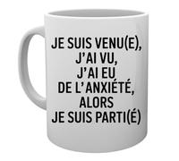 Capzy Je Suis Venu(E) J’ai Vu J’ai Eu De L’anxiété Un Verre Bière Agresser Tasse Tasse Mug Cup