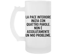 Capzy La Pace Interiore Inizia Con Quattro Parole Bicchiere Birra Tazza Chope À Biere Beer Mug