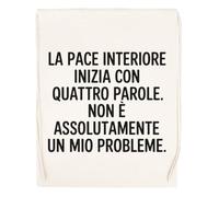 Capzy La Pace Interiore Inizia Con Quattro Parole Bicchiere Birra Tazza Sac à Provisions Réutilisable Shopping Bag Beige