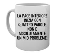 Capzy La Pace Interiore Inizia Con Quattro Parole Bicchiere Birra Tazza Tasse Mug Cup