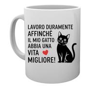 Capzy Lavoro Duramente Affinché Il Mio Gatto Abbia Bicchiere Birra Tazza Tasse Mug Cup