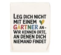 Capzy Leg Dich Nicht Mit Einem Gärtner An - Wir Kennen Orte Glas Bier Becher Tasse Sac à Provisions Réutilisable Shopping Bag Beige