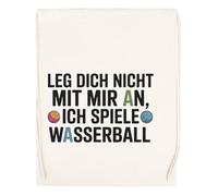 Capzy Leg Dich Nicht Mit Mir An Ich Spiele Wasserball Glas Bier Becher Tasse Sac à Provisions Réutilisable Shopping Bag Beige