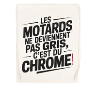 Capzy Les Motards Ne Deviennent Pas Gris C’est Du Chrome Un Verre Bière Agresser Tasse Sac à Provisions Réutilisable Shopping Bag Beige