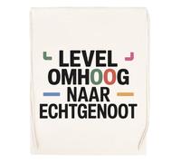 Capzy Level Omhoog Naar Echtgenoot Glas Bier Mok Beker Sac à Provisions Réutilisable Shopping Bag Beige
