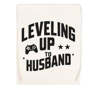 Capzy Leveling Up To Husband Sac à Provisions Réutilisable Shopping Bag Beige