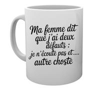 Capzy Ma Femme Dit Que J’ai Deux Défauts Un Verre Bière Agresser Tasse Tasse Mug Cup