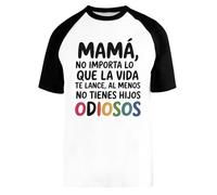 Capzy Mamá No Importa Lo Que La Vida Te Lance Baseball T-Shirt Unisex Men Women Short Sleeve