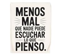 Capzy Menos Mal Que Nadie Puede Escuchar Vidrio Cerveza Taza Sac à Provisions Réutilisable Shopping Bag Beige