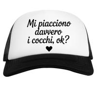 Capzy Mi Piacciono Davvero I Cocchi Ok? Bicchiere Birra Tazza Casquette De Baseball Unisexe Enfants Blanche Et Noire Baseball Cap Unisex Kids Black White