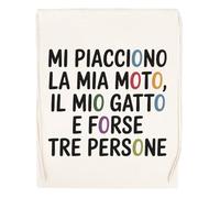 Capzy Mi Piacciono La Mia Moto Il Mio Gatto Bicchiere Birra Tazza Sac à Provisions Réutilisable Shopping Bag Beige