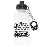 Capzy Mia Mamma Dice Che Sono Speciale Bicchiere Birra Tazza Blanc Bouteille D'eau Aluminium Pour L'extérieur Pollutant Free White Watter Bottle For Outdoors