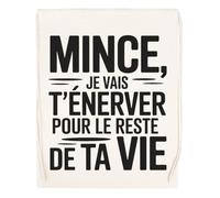 Capzy Mince Je Vais T’énerver Pour Le Reste De Ta Vie Un Verre Bière Agresser Tasse Sac à Provisions Réutilisable Shopping Bag Beige