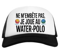 Capzy Ne M’embête Pas Je Joue Au Water-Polo Un Verre Bière Agresser Tasse Casquette De Baseball Unisexe Enfants Blanche Et Noire Baseball Cap Unisex Kids Black White