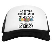 Capzy No Estaba Escuchando Así Que Voy A Sonreír Vidrio Cerveza Taza Casquette De Baseball Unisexe Enfants Blanche Et Noire Baseball Cap Unisex Kids Black White