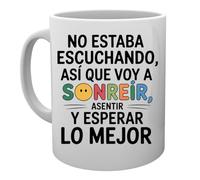 Capzy No Estaba Escuchando Así Que Voy A Sonreír Vidrio Cerveza Taza Tasse Mug Cup