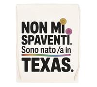 Capzy Non Mi Spaventi Sono Natoa In Texas Bicchiere Birra Tazza Sac à Provisions Réutilisable Shopping Bag Beige