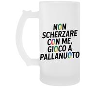 Capzy Non Scherzare Con Me Gioco A Pallanuoto Bicchiere Birra Tazza Chope À Biere Beer Mug