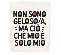 Capzy Non Sono Gelosoa Ma Ciò Che È Mio È Solo Mio Bicchiere Birra Tazza Sac à Provisions Réutilisable Shopping Bag Beige