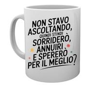Capzy Non Stavo Ascoltando Quindi Sorriderò Bicchiere Birra Tazza Tasse Mug Cup