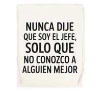 Capzy Nunca Dije Que Soy El Jefe Solo Que No Vidrio Cerveza Taza Sac à Provisions Réutilisable Shopping Bag Beige