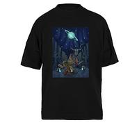 Capzy Outer Wilds Noir Unisex Ample T-Shirt Black Mens Womens Baggy