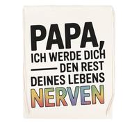 Capzy Papa Ich Werde Dich Den Rest Deines Lebens Nerven Glas Bier Becher Tasse Sac à Provisions Réutilisable Shopping Bag Beige
