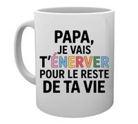Capzy Papa Je Vais T’énerver Pour Le Reste De Ta Vie Un Verre Bière Agresser Tasse Tasse Mug Cup