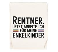 Capzy Rentner Jetzt Arbeite Ich Für Meine Enkelkinder Glas Bier Becher Tasse Sac à Provisions Réutilisable Shopping Bag Beige