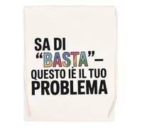 Capzy Sa Di Basta - Questo È Il Tuo Problema Bicchiere Birra Tazza Sac à Provisions Réutilisable Shopping Bag Beige