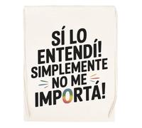 Capzy ¡Sí Lo Entendí Simplemente No Me Importa Vidrio Cerveza Taza Sac à Provisions Réutilisable Shopping Bag Beige