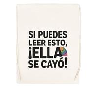 Capzy Si Puedes Leer Esto ¡Ella Se Cayó Vidrio Cerveza Taza Sac à Provisions Réutilisable Shopping Bag Beige