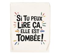Capzy Si Tu Peux Lire Ça Elle Est Tombée Un Verre Bière Agresser Tasse Sac à Provisions Réutilisable Shopping Bag Beige