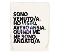 Capzy Sono Venutoa Ho Visto Avevo Ansia Bicchiere Birra Tazza Sac à Provisions Réutilisable Shopping Bag Beige