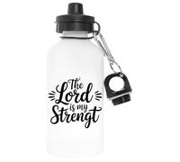 Capzy The Lord Is My Strength Blanc Bouteille D'eau Aluminium Pour L'extérieur Pollutant Free White Watter Bottle For Outdoors