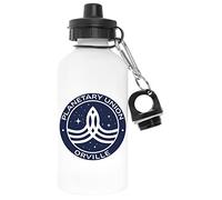 Capzy The Orville - Planetary Union Logo Blanc Bouteille D'eau Aluminium Pour L'extérieur Pollutant Free White Watter Bottle For Outdoors