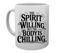 Capzy The Spirit Is Willing But The Body Is Chilling Tasse Mug Cup