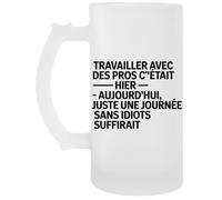 Capzy Travailler Avec Des Pros C’était Hier Un Verre Bière Agresser Tasse Chope À Biere Beer Mug