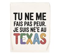 Capzy Tu Ne Me Fais Pas Peur Je Suis Né(E) Au Texas Un Verre Bière Agresser Tasse Sac à Provisions Réutilisable Shopping Bag Beige